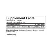 Futurebiotics, Vitamin D3 2000 IU, 120 Softgels